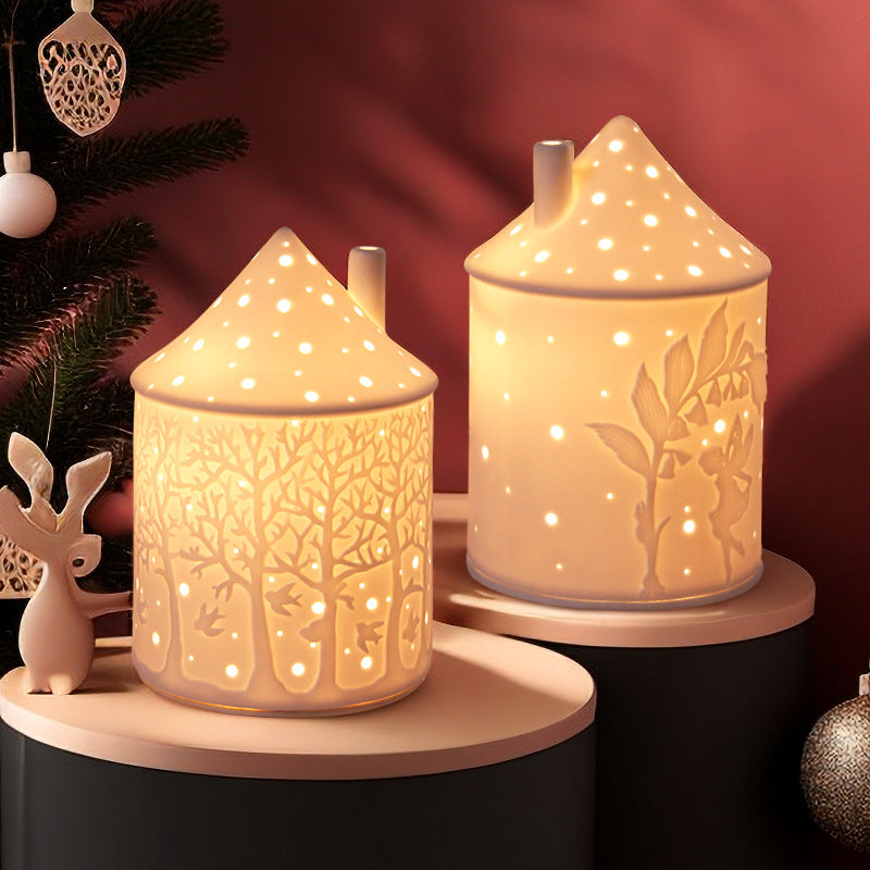 Bedroom Table Lamp Ceramic Creative Romantic Simple Modern Fused Wax Lamp Night Light Holiday Gift Decoration Bedside Lamps
