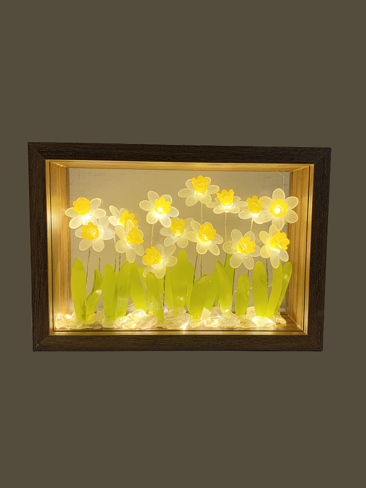 MUMAdrawing Original daffodil night light material package photo frame bell orchid couple birthday gift ornaments