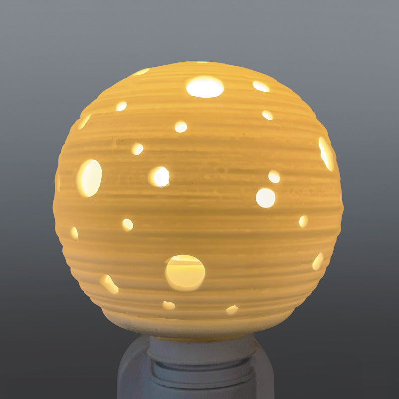 Bedroom ambience bedside lamp ceramic moon lamp creative gift multi-function plug-in models night light corridor aisle light