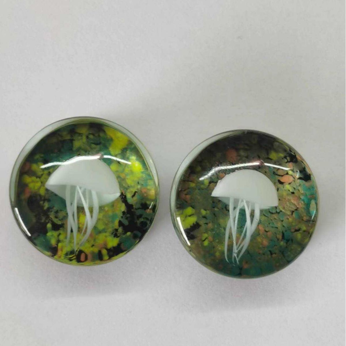 Offshore popular glass body piercing jewellery marine jellyfish earrings ear expansion ear contour jewellery