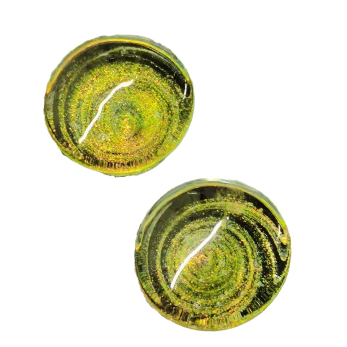 Glass colour foil cosmic stars swirl piercing jewellery earrings jewellery