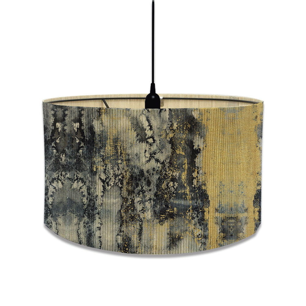 European marble print bamboo lampshade home living room decorative chandelier lampshade E27 screw table lamp shade