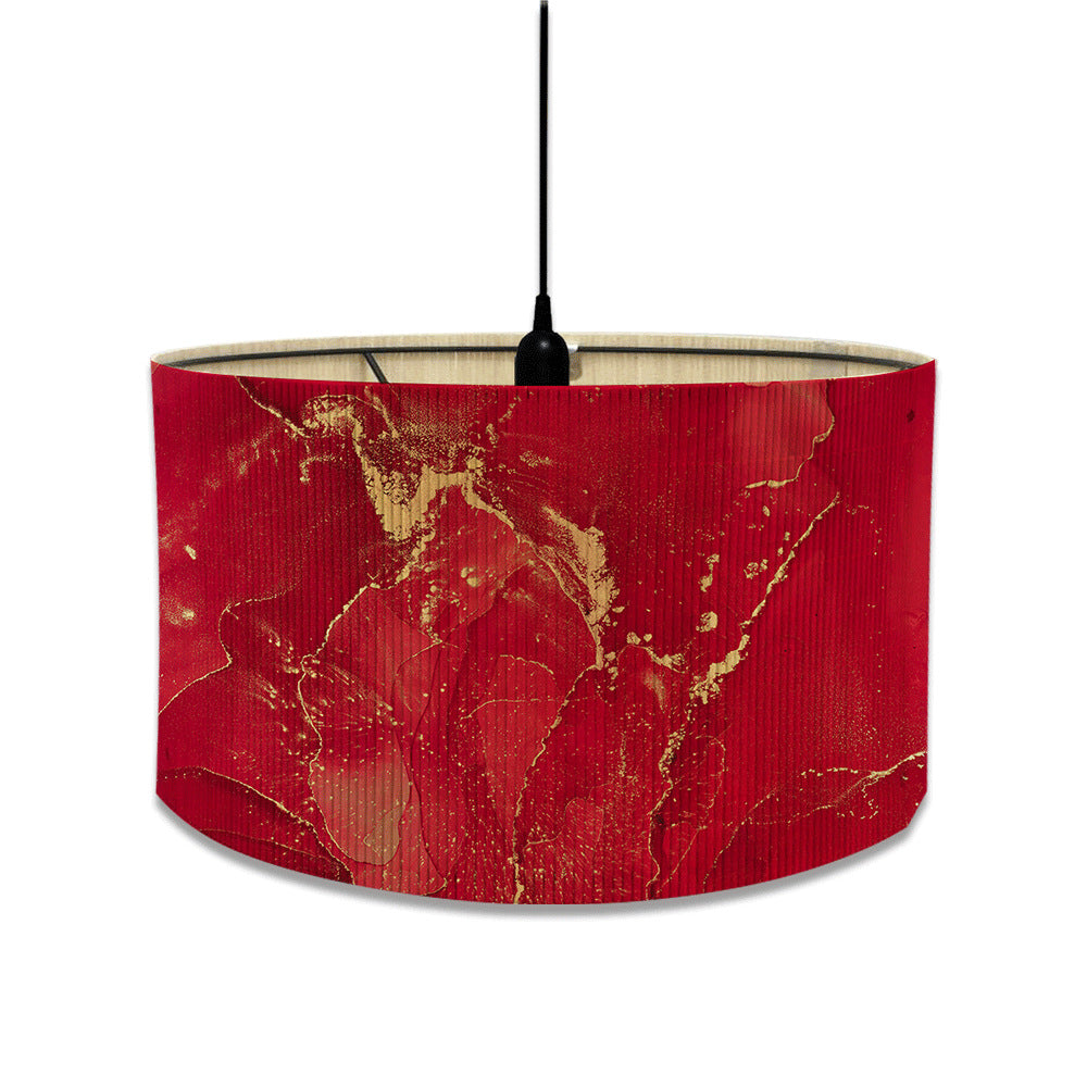 European marble print bamboo lampshade home living room decorative chandelier lampshade E27 screw table lamp shade