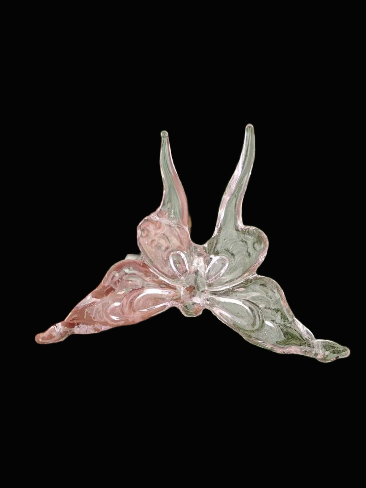 Xiaohongshu the same model imitation jade original national style fashion hanbok not lose colour Zibo glaze butterfly flowers glaze glass