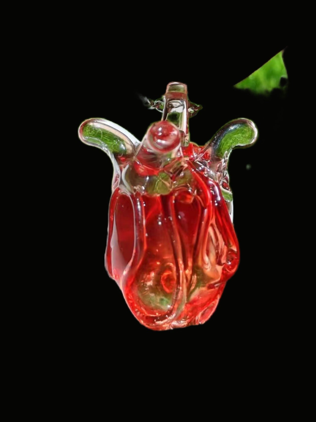 Xiaohongshu the same model imitation jade original national style fashion hanbok not lose colour Zibo glaze butterfly flowers glaze glass