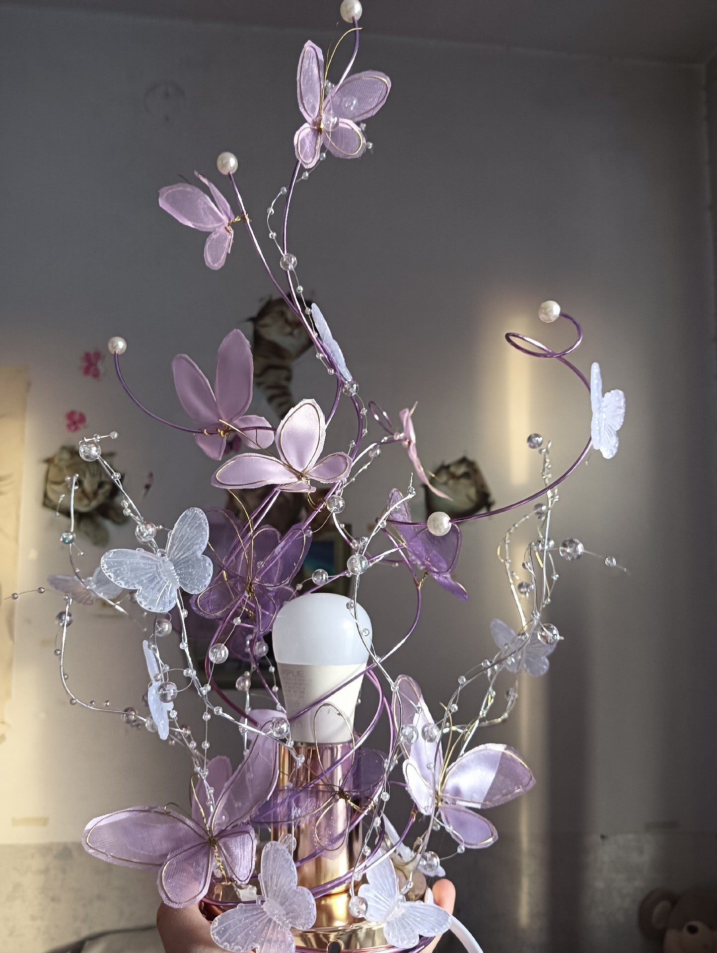 Handmade creative, homemade butterfly night light