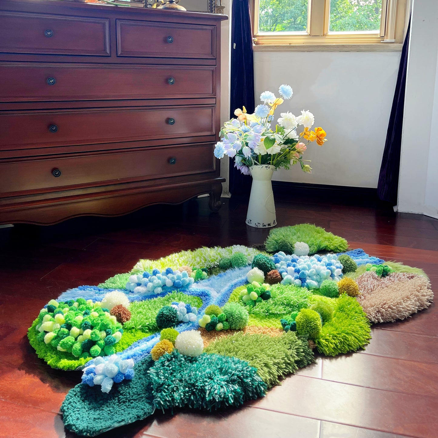 Real handmade diy moss carpet. The moss carpet is very high class.