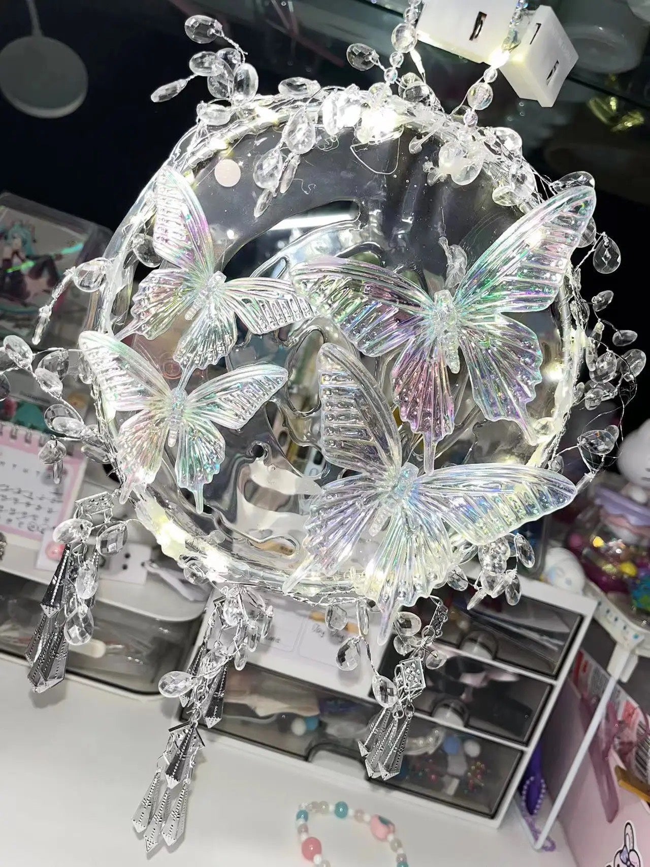 Little red book the same DIY water flow dream butterfly lamp material package high value night light to send girlfriends holiday gift