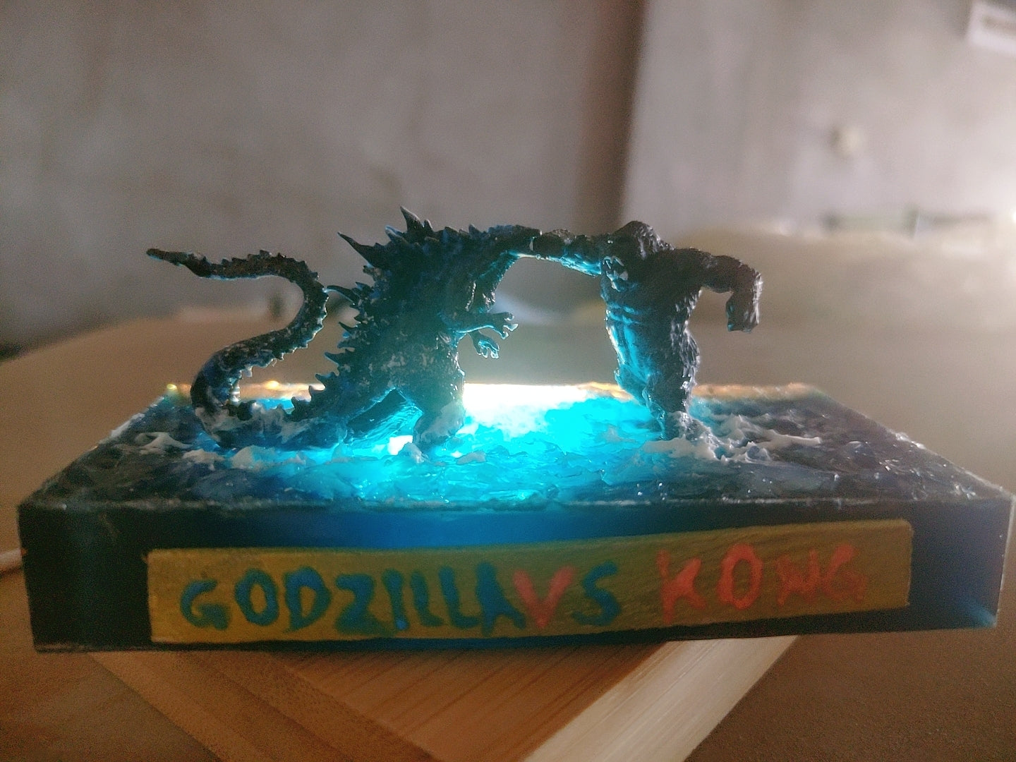 Godzilla vs King Kong Shrinking Handmade Ornament Scene Customized