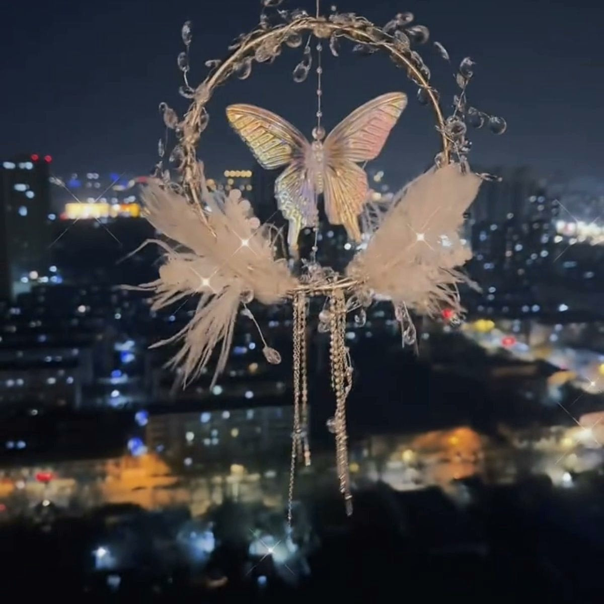 Feather Butterfly Lamp