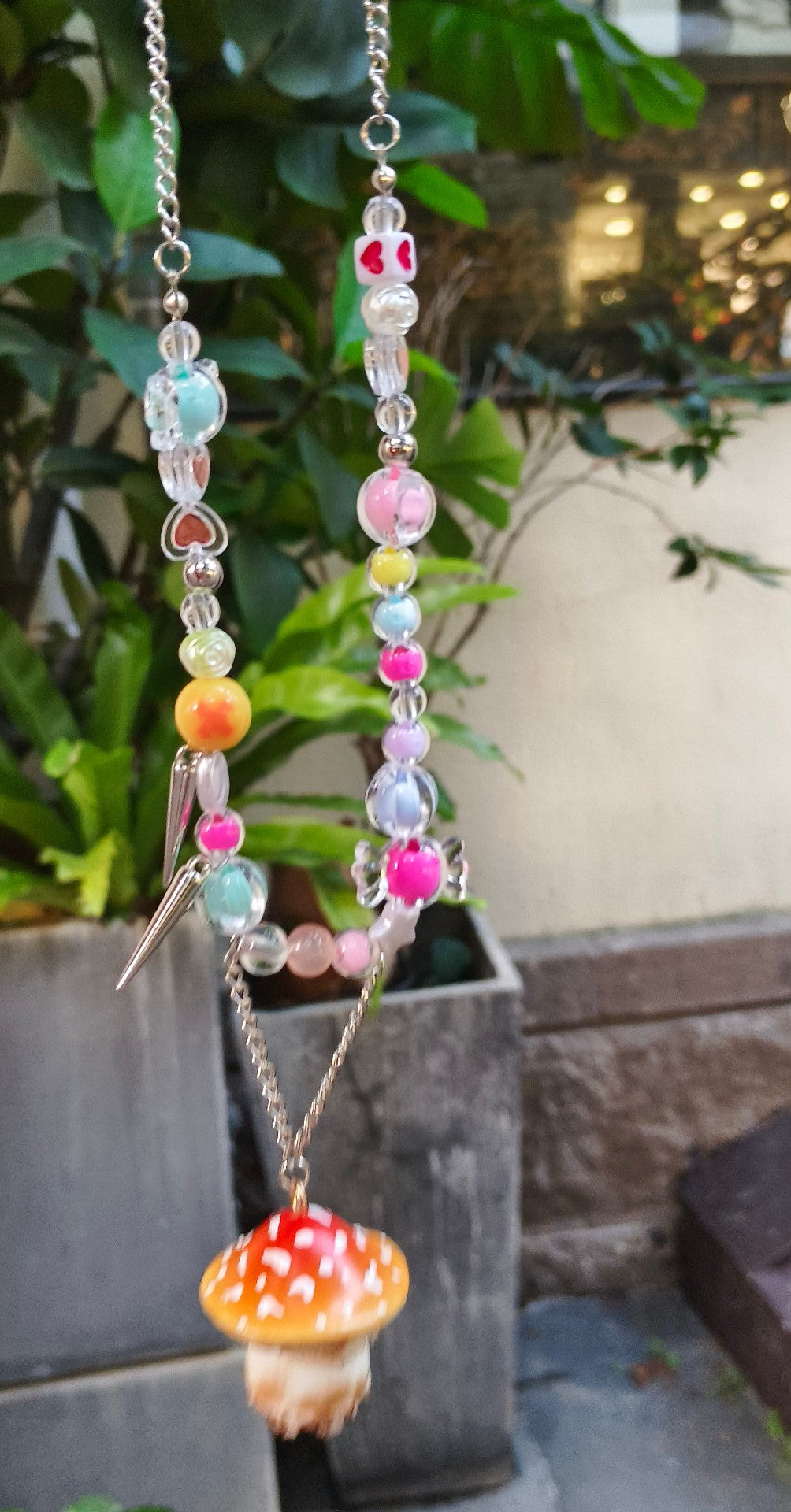 Handmade Resin Clay Mushroom Lolita Necklace