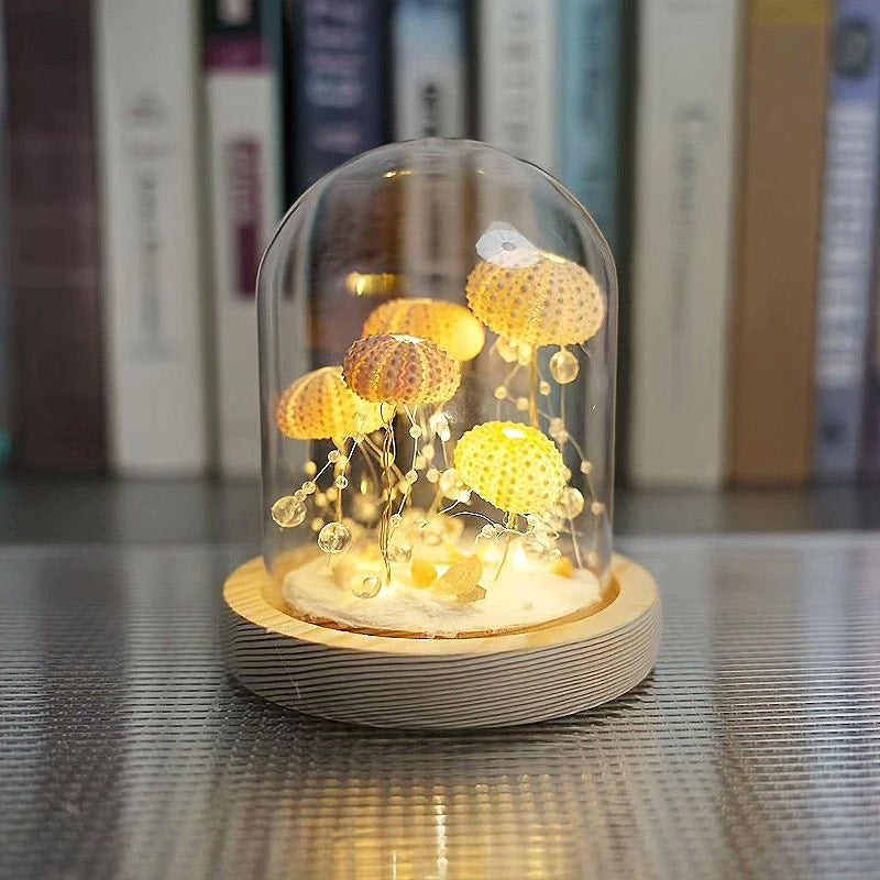 10 clear sea urchin shell jellyfish night light diy material handmade girl ornaments romantic Tanabata Valentine's Day gift