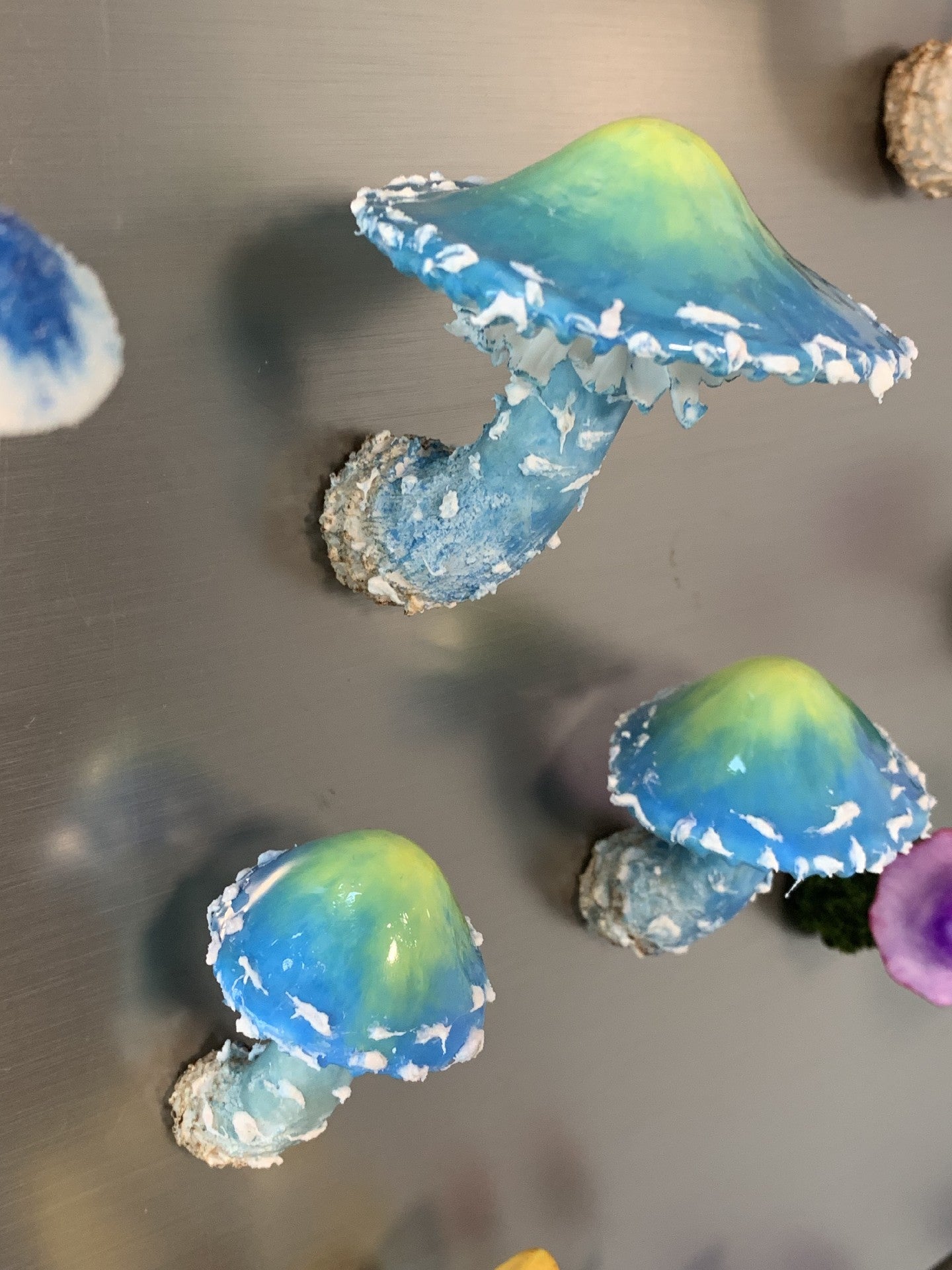 Handmade Clay Mushroom Fridge Stickers