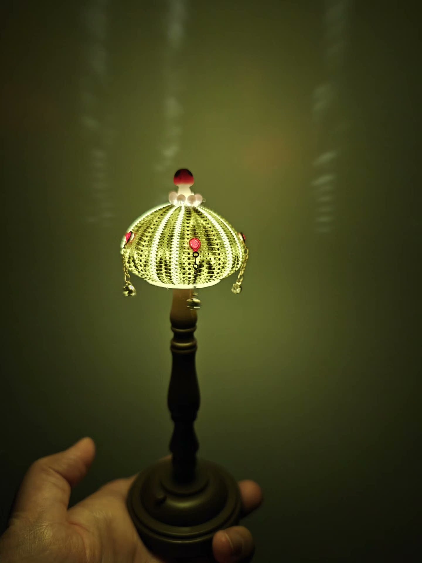 Out of the picture homemade sea urchin lamp