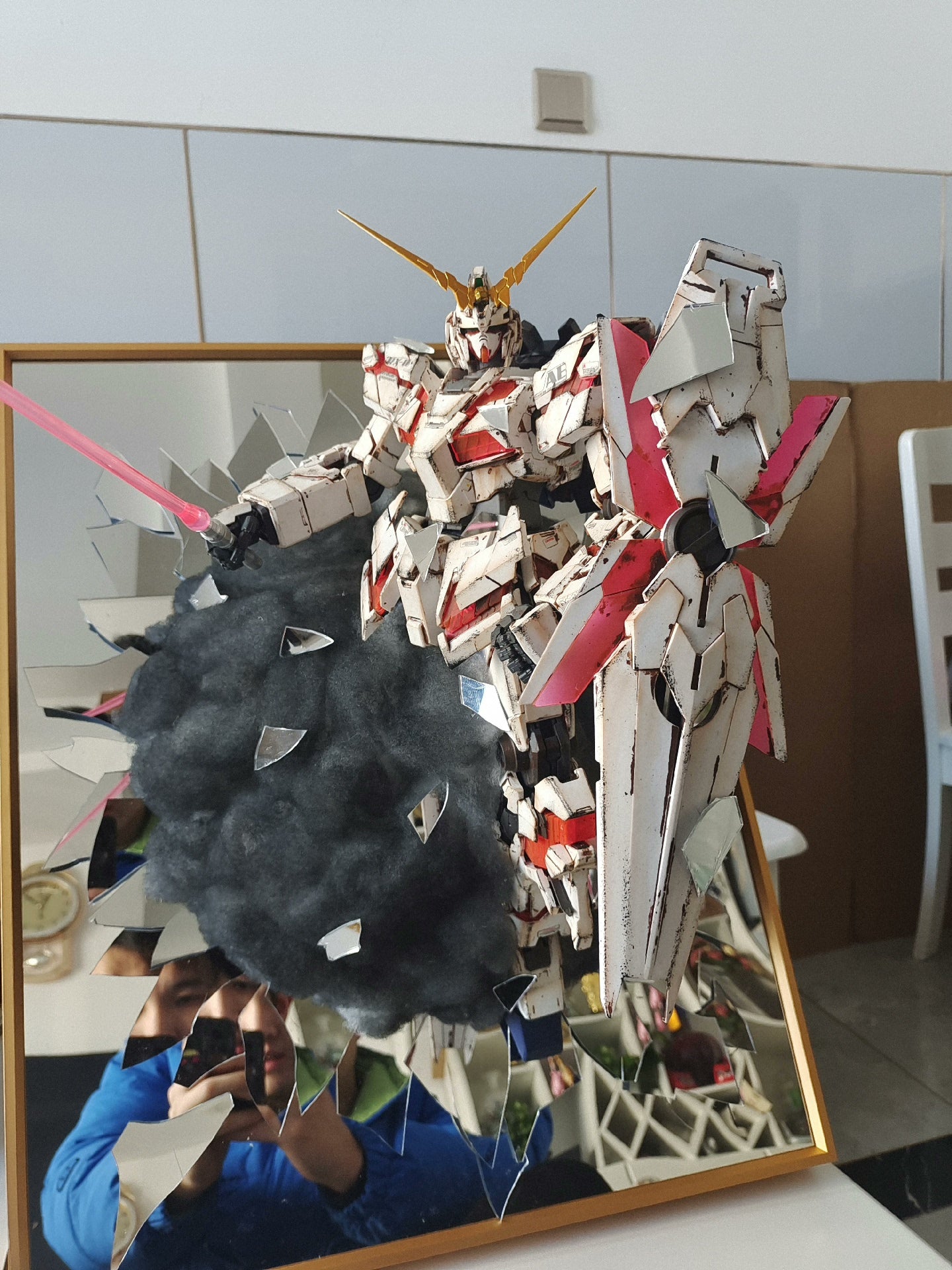 «Fuera» acabado espejo roto gundam Versión espejo roto pg unicornio serie 1/60