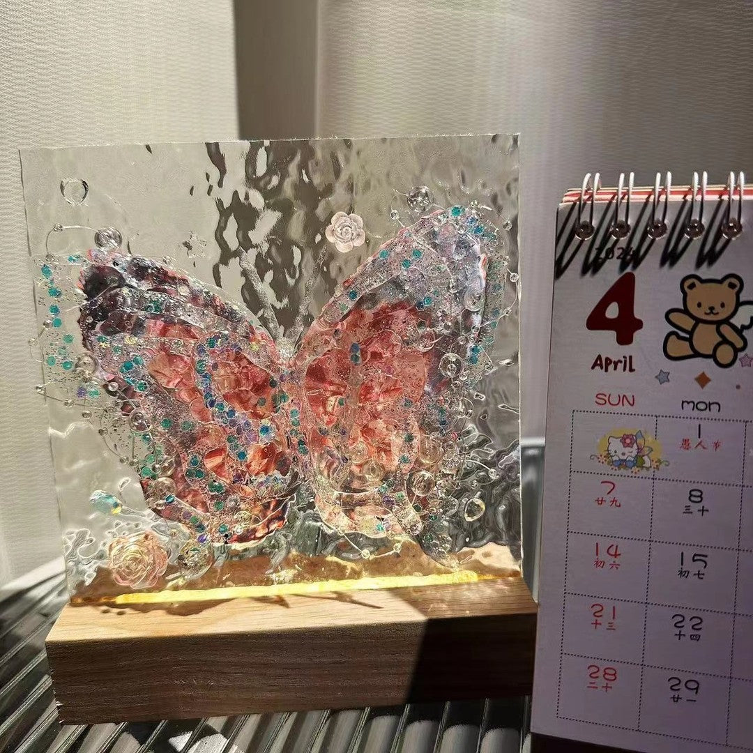 Three-dimensional dream butterfly acrylic plate