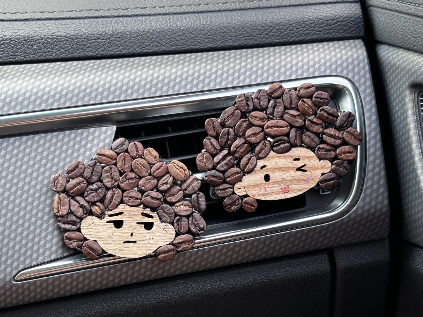 Original coffee coffee tease exploding head refrigerator stickers / car air vent decoration