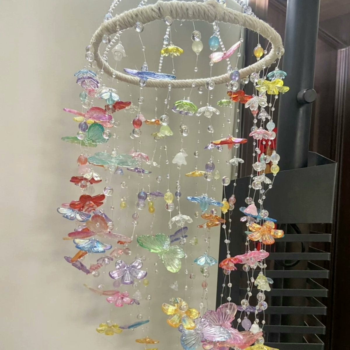 ins colourful butterfly wind chime