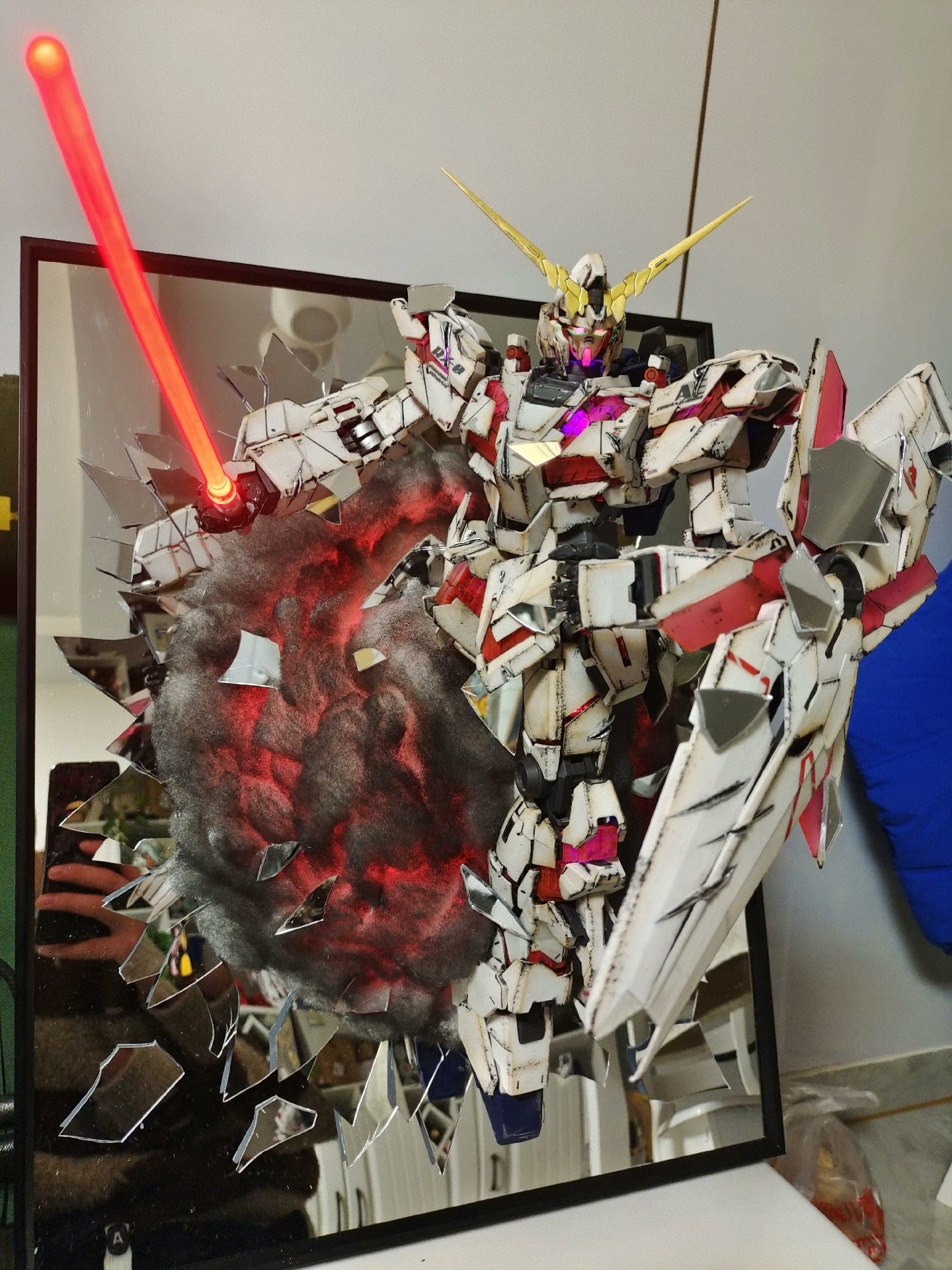 «Fuera» acabado espejo roto gundam Versión espejo roto pg unicornio serie 1/60
