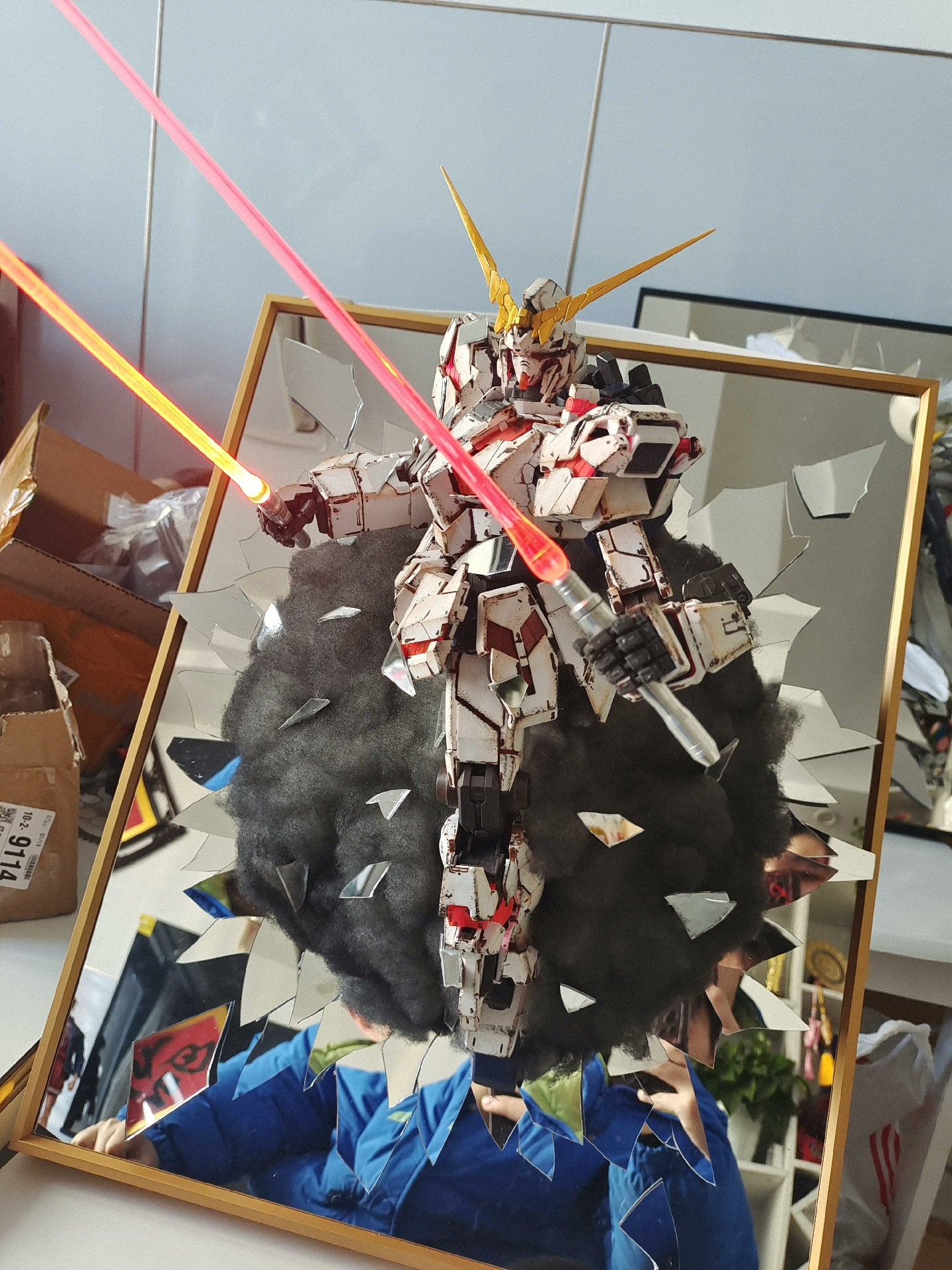 «Fuera» acabado espejo roto gundam Versión espejo roto pg unicornio serie 1/60