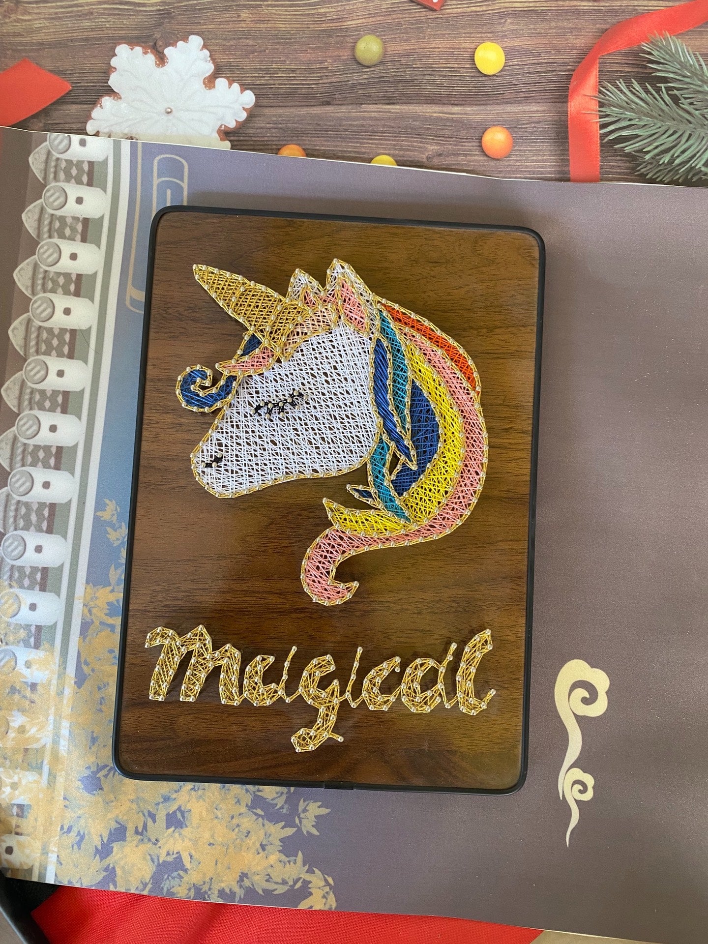Colourful horse new nail winding painting diy handmade homework cartoon decoration ornaments