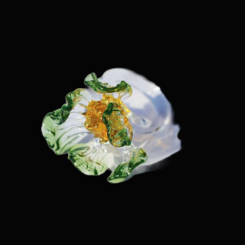 Lucite flower ring jewellery fairy niche premium sense of girlfriends gift photo atmosphere ancient costume with Zibo Lucite