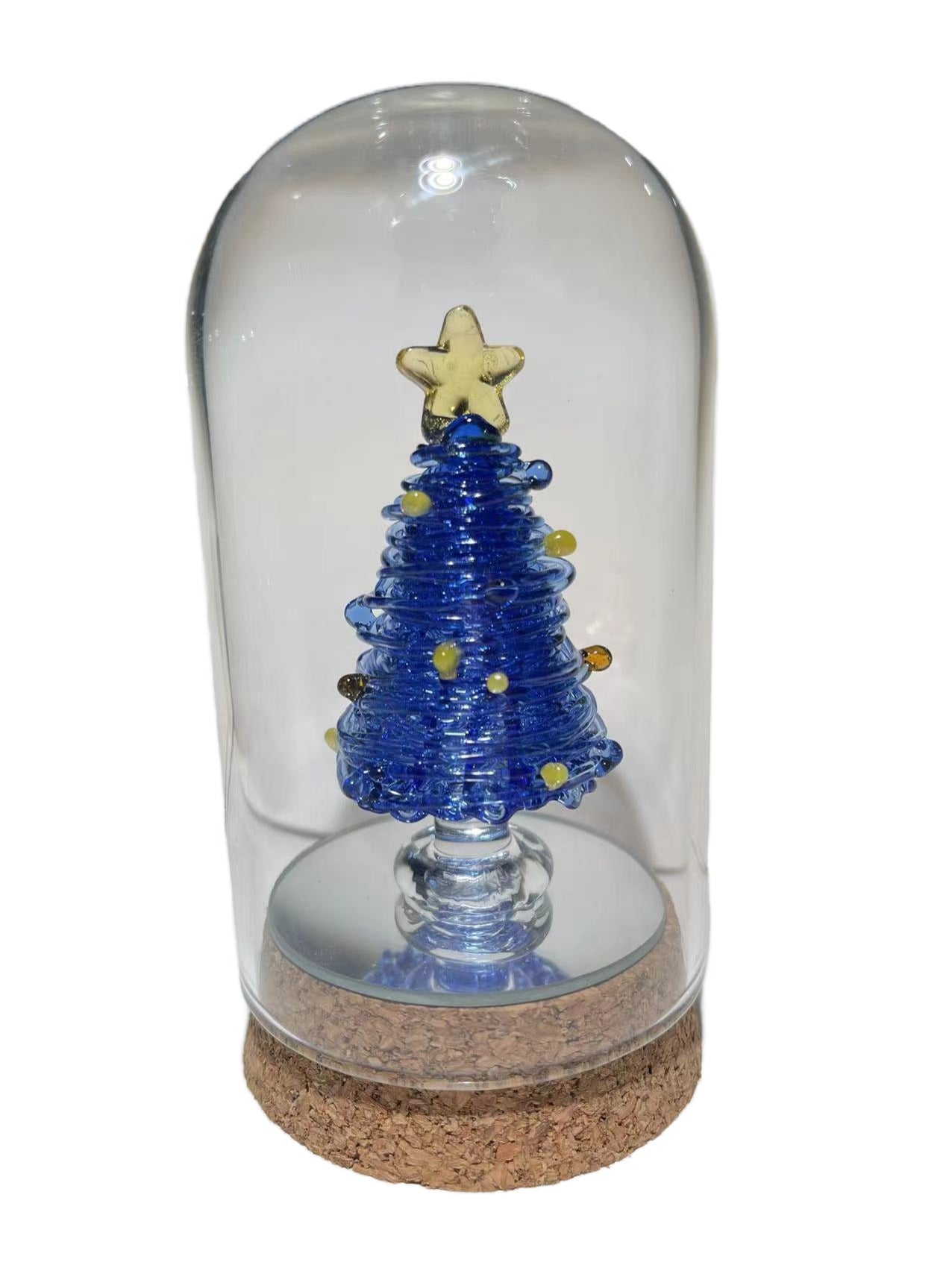 Christmas tree glaze handmade glass ornaments glass cover Christmas gift New Year creative crafts on behalf of the hair