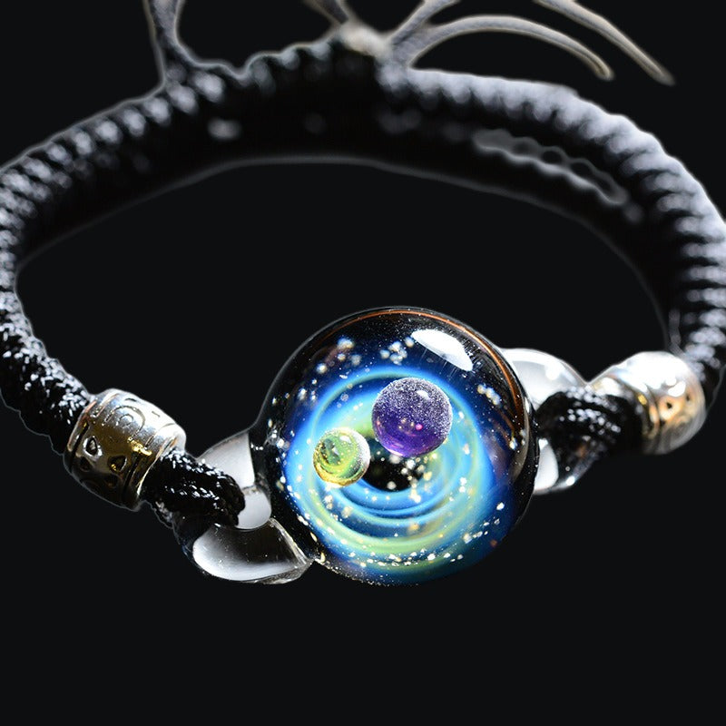 Cosmic Elements Glass Bracelet Nebula Creative Lucite Wristlet