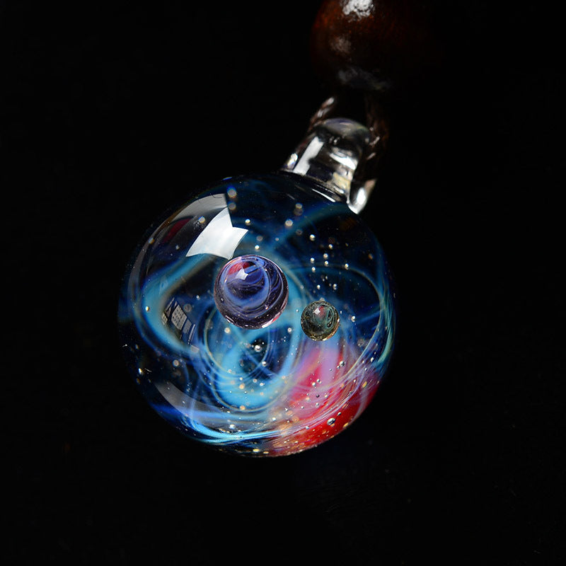 Cosmic star glass ball Fantasy pendant Celestial body Christmas gift Cosmic glazed ball Cosmic glass