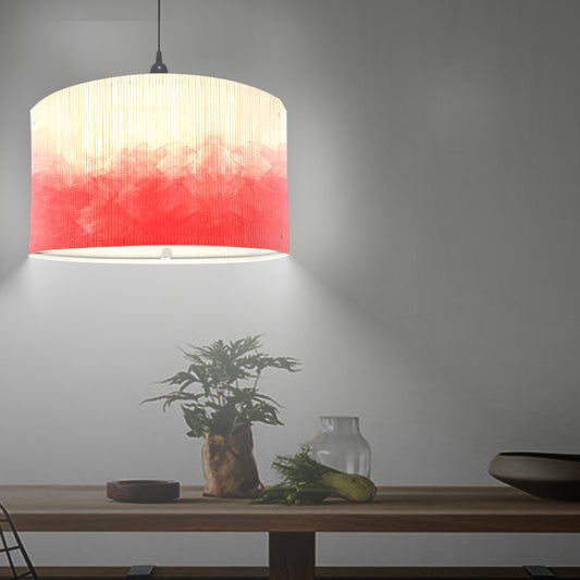 European watercolour gradient printing abstract bamboo lampshade home decoration chandelier lampshade E27 screw table lamp shade