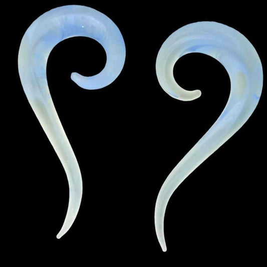 New Frosted Smoke Snail Hook Glass Ear Expansion Studs Pierced Ear Jewellery