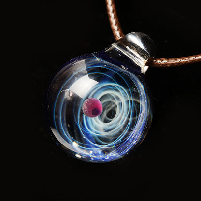 Cosmic star glass ball Fantasy pendant Celestial body Christmas gift Cosmic glazed ball Cosmic glass