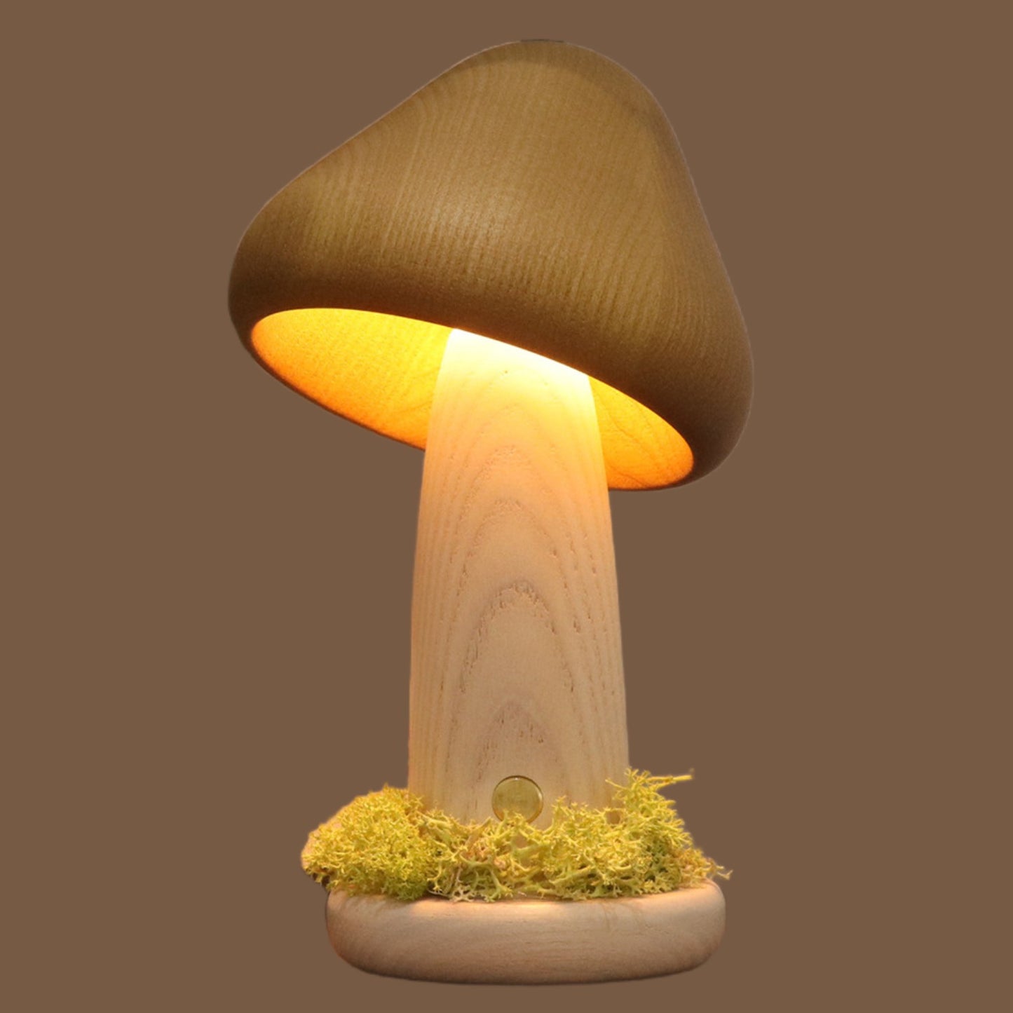 INS Twist Head Mushroom Night Light Warm Light Touch Bedroom Bedside Night Light Beechwood LED Decorative Ambient Lights