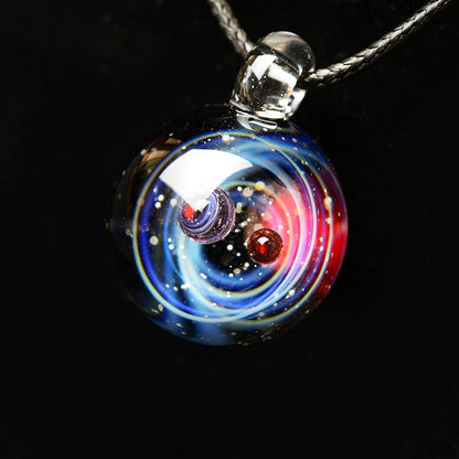 Cosmic star glass ball Fantasy pendant Celestial body Christmas gift Cosmic glazed ball Cosmic glass