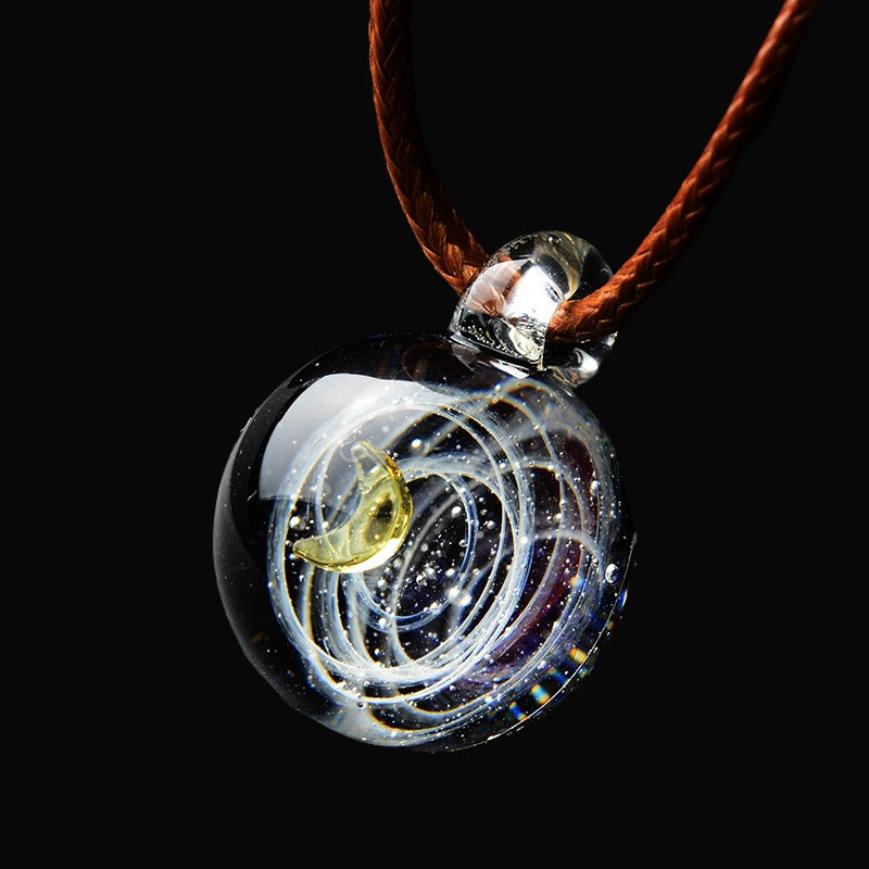 Cosmic star glass ball Fantasy pendant Celestial body Christmas gift Cosmic glazed ball Cosmic glass