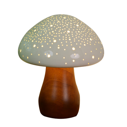 Lampe champignon créative fait main japonaise salon chambre bureau lampe de chevet lampe de table décorative lampe de nuit céramique lumière d'ambiance