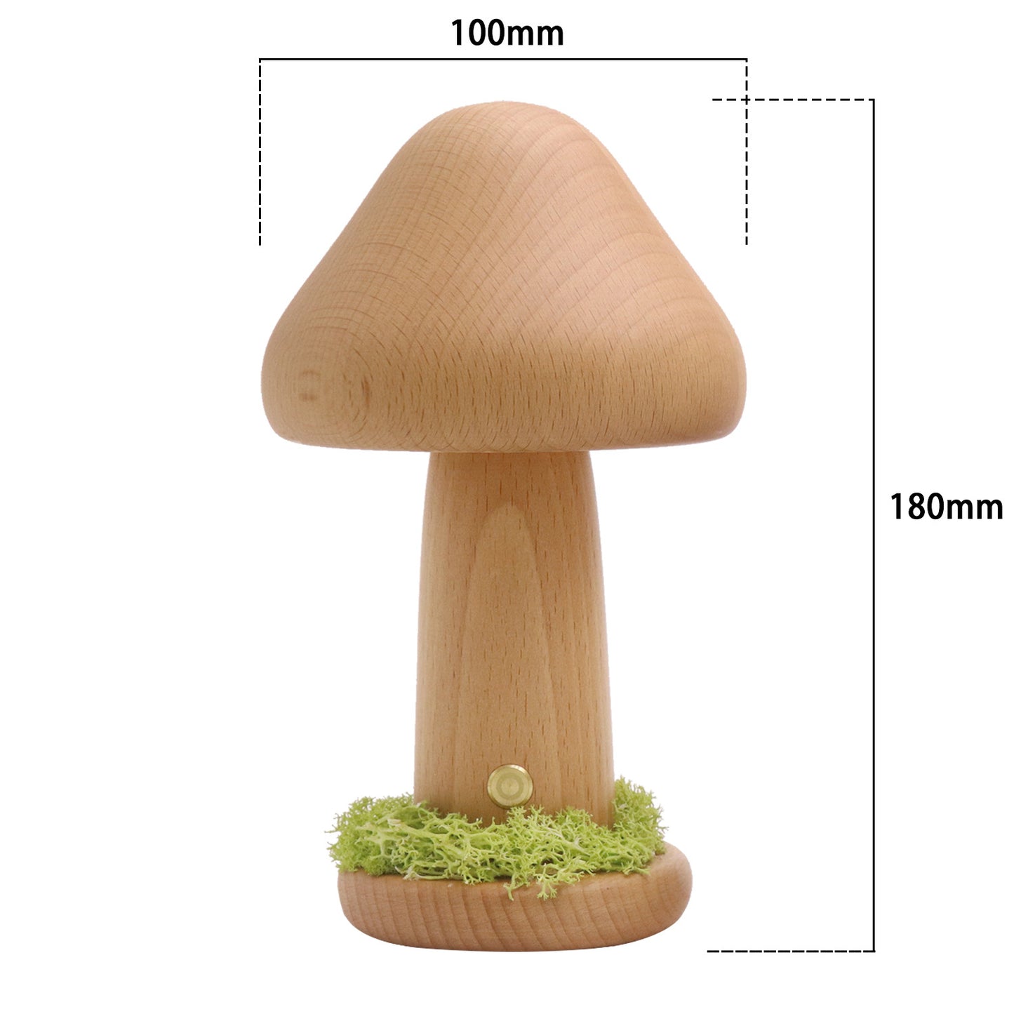 INS Twist Head Mushroom Night Light Warm Light Touch Bedroom Bedside Night Light Beechwood LED Decorative Ambient Lights