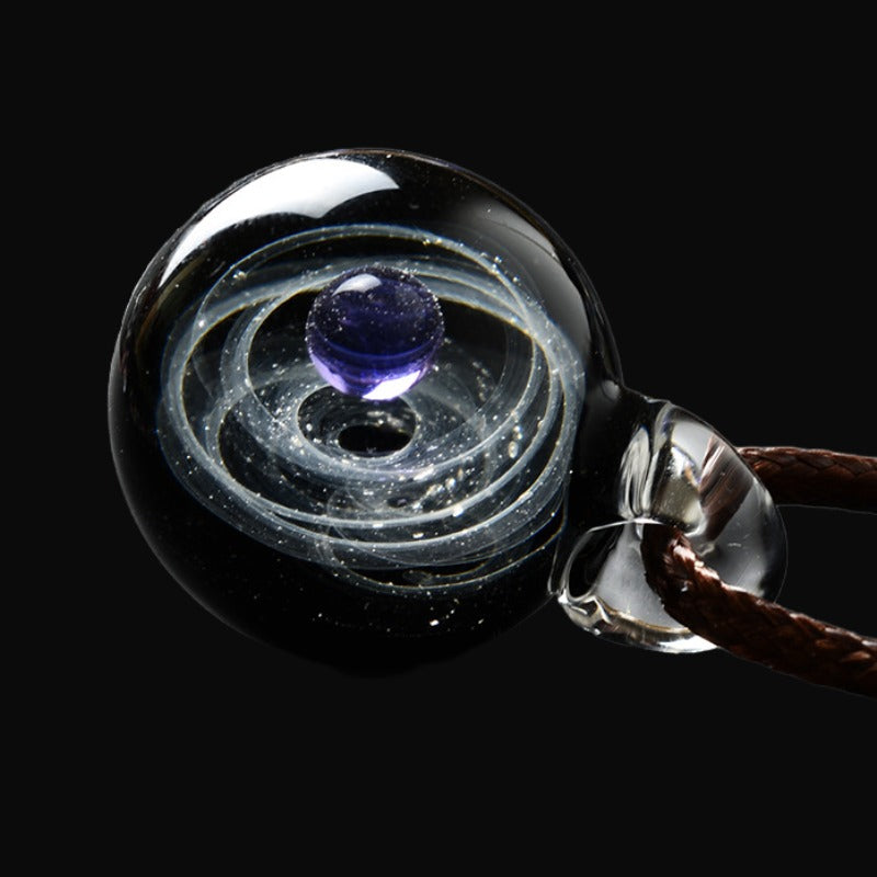 Cosmic star glass ball Fantasy pendant Celestial body Christmas gift Cosmic glazed ball Cosmic glass