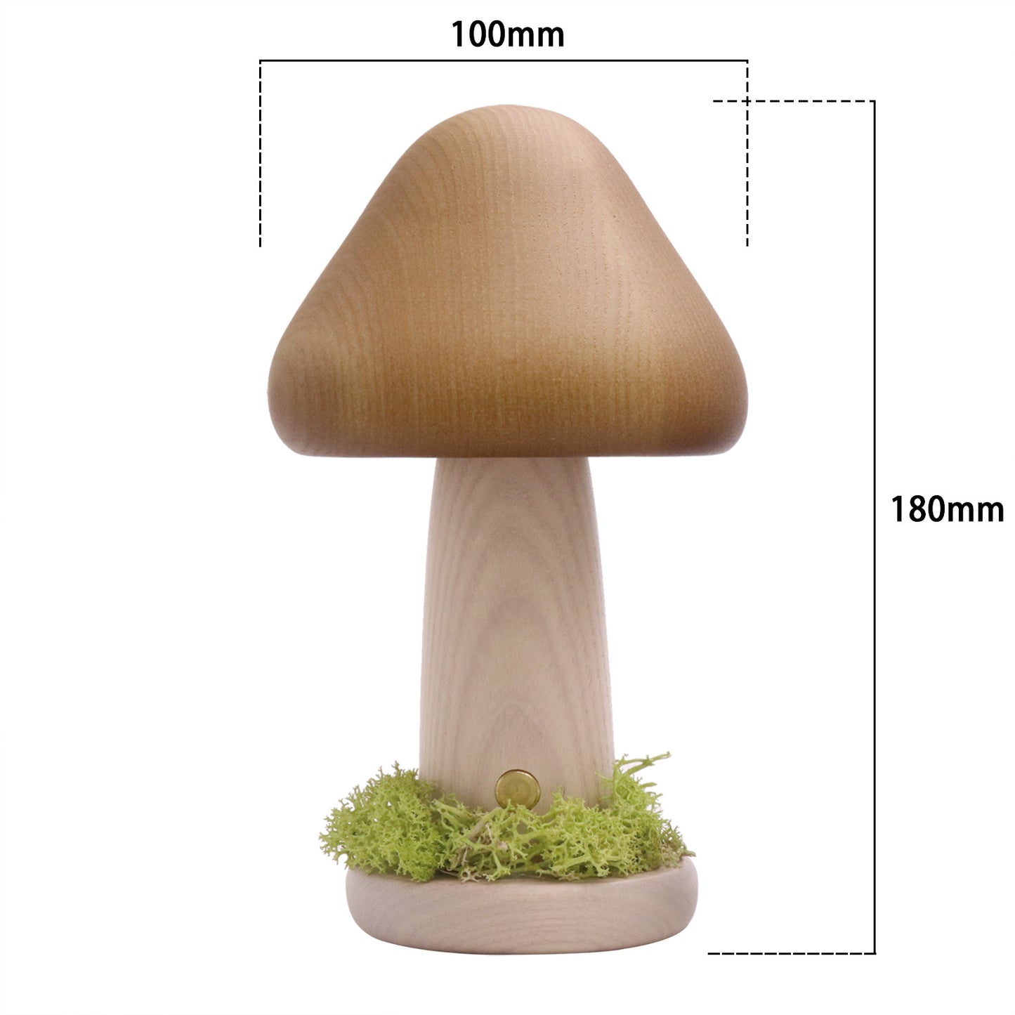 INS Twist Head Mushroom Night Light Warm Light Touch Bedroom Bedside Night Light Beechwood LED Decorative Ambient Lights