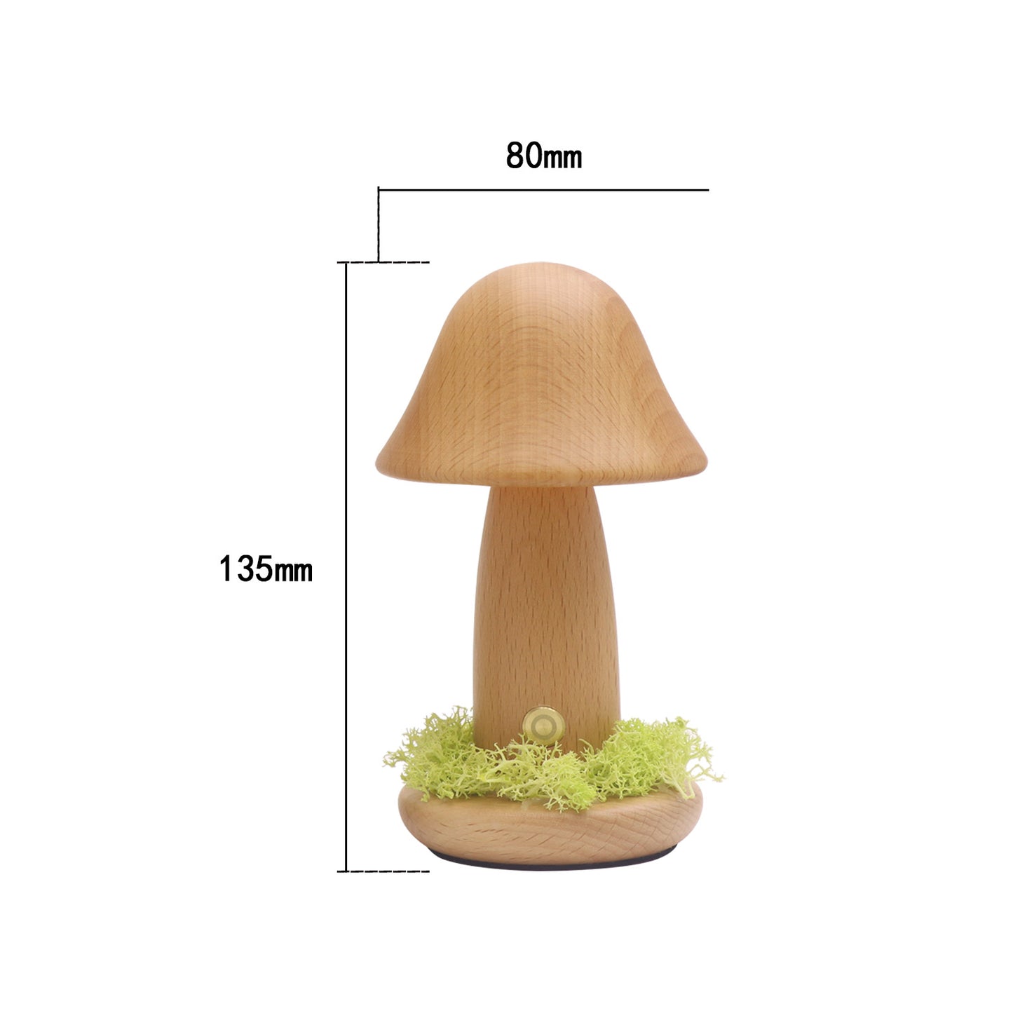 INS Twist Head Mushroom Night Light Warm Light Touch Bedroom Bedside Night Light Beechwood LED Decorative Ambient Lights