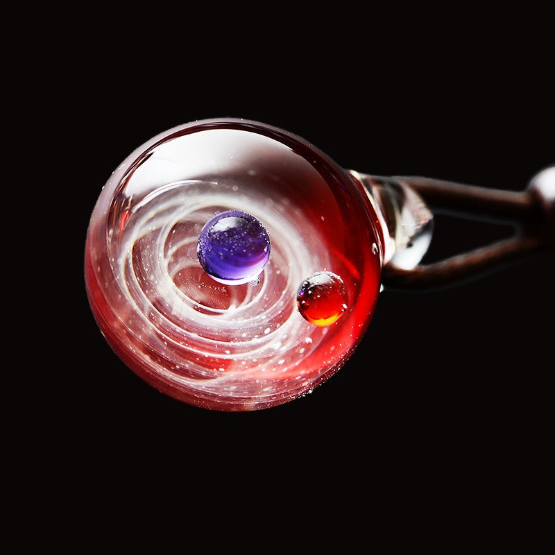 Cosmic star glass ball Fantasy pendant Celestial body Christmas gift Cosmic glazed ball Cosmic glass