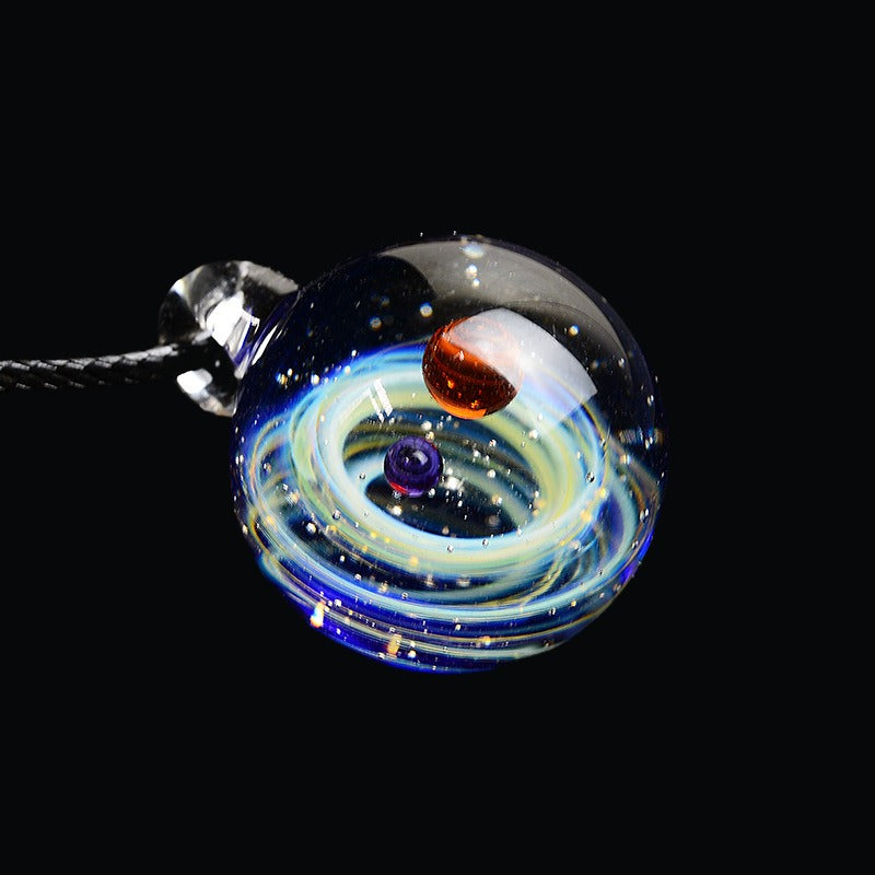 Cosmic star glass ball Fantasy pendant Celestial body Christmas gift Cosmic glazed ball Cosmic glass