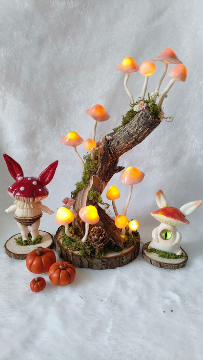 Resin Clay Mixed Ultralight Clay Mushroom Night Lights