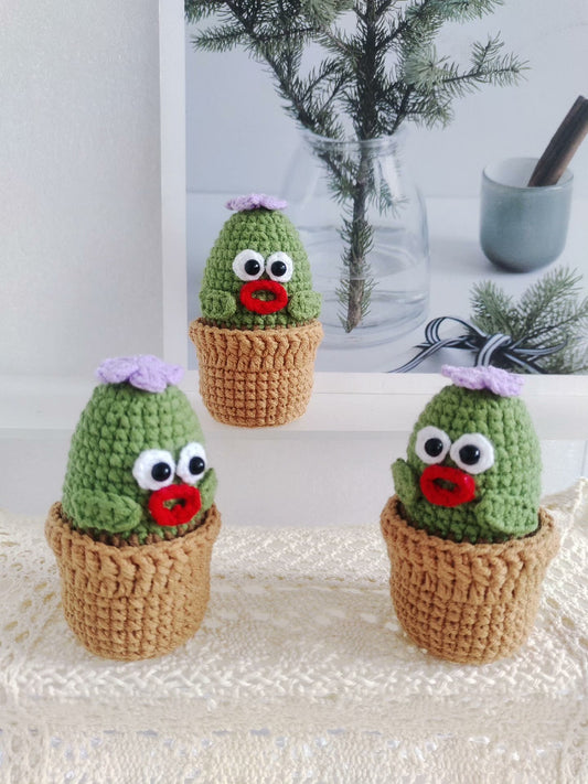 Crochet cactus pots