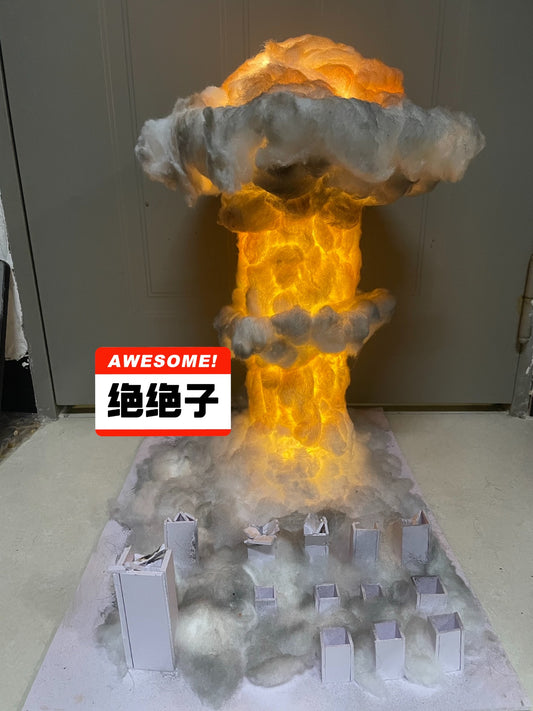 Handmade diy model explosion mushroom cloud