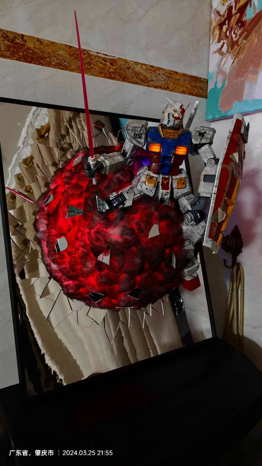Finished Spot Gundam Broken Mirror 1:48 Scale Mega Mega Model CAD Set Really busy, the photos didn't turn out well! Live model stunning ~
