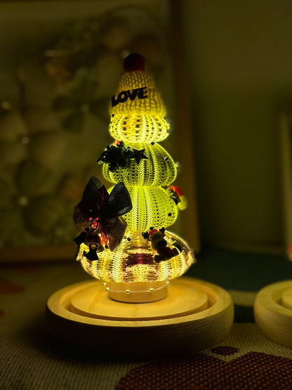 Newly made Christmas style sea urchin shell night light