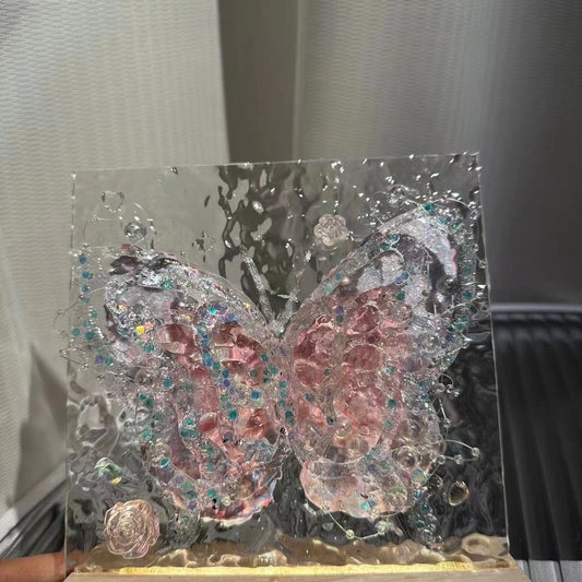 Three-dimensional dream butterfly acrylic plate