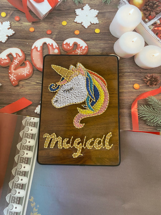 Colourful horse new nail winding painting diy handmade homework cartoon decoration ornaments