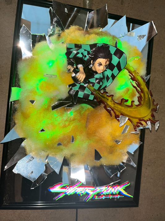 Ghosts of the blade lights controllable with remote switch Cracked Mirror Mirror, hand-doing anime characters OEM
